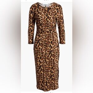 Cotton Emporium Animal Print Long Sleeve Dress